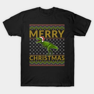 Christmas Dinosaur T-Rex Merry Xmas Pajama T-Shirt